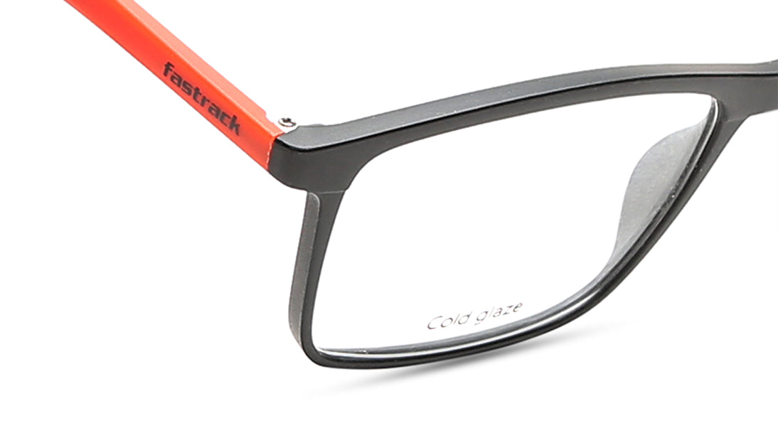 Black Rectangle Rimmed Eyeglasses (FT1225MFP1LBKCTV|53)