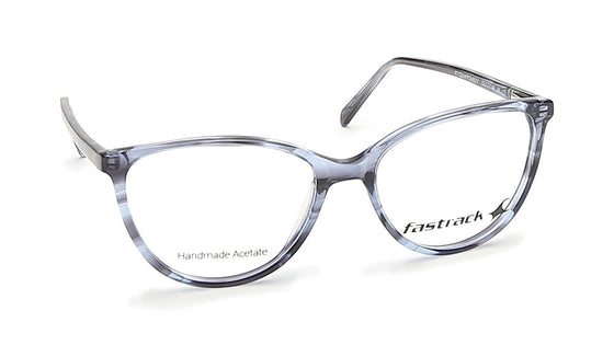 Fluid Blue Cateye Rimmed Eyeglasses  (FT1226WFP2MBUV|52)
