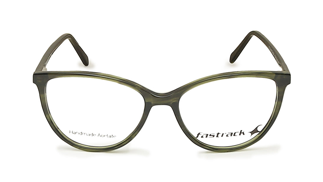 Fluid Green Cateye Rimmed Eyeglasses  (FT1226WFP3MGRV|52)