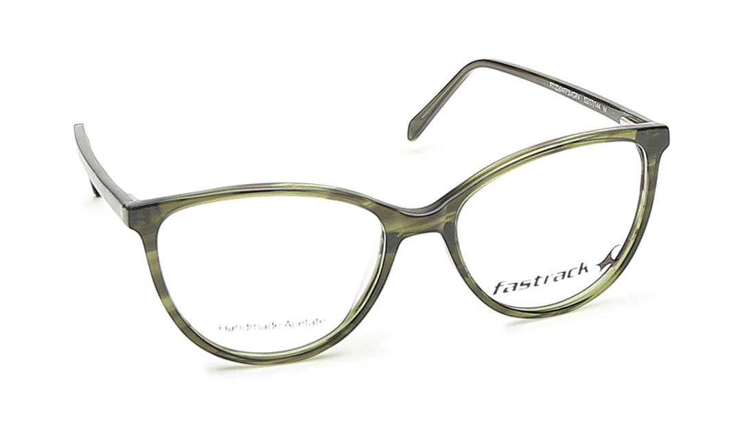 Fluid Green Cateye Rimmed Eyeglasses  (FT1226WFP3MGRV|52)