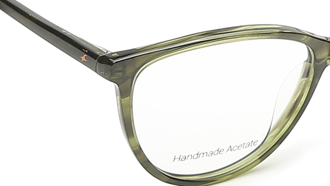 Fluid Green Cateye Rimmed Eyeglasses  (FT1226WFP3MGRV|52)