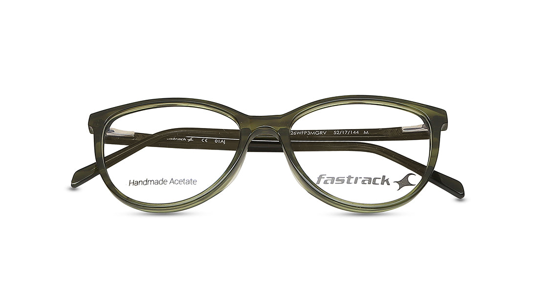 Fluid Green Cateye Rimmed Eyeglasses  (FT1226WFP3MGRV|52)
