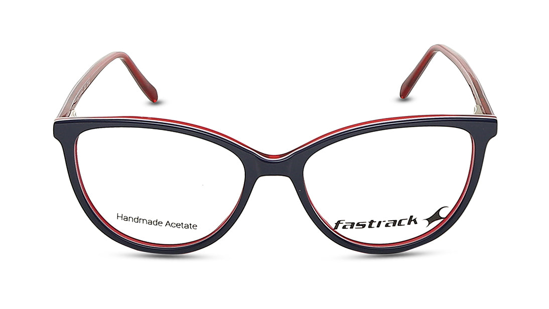 Fluid Blue Cateye Rimmed Eyeglasses  (FT1226WFP4MBUV|52)