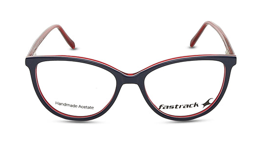 Fluid Blue Cateye Rimmed Eyeglasses  (FT1226WFP4MBUV|52)