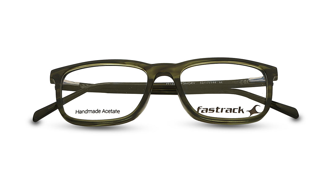 Fluid Green Rectangle Rimmed Eyeglasses (FT1227UFP3MGRV|52)