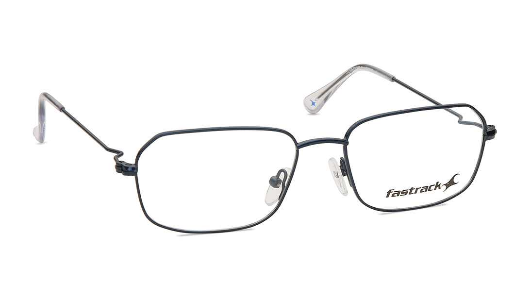 Blue Rectangle Rimmed Eyeglasses (FT1258MFM3MBLV|52)