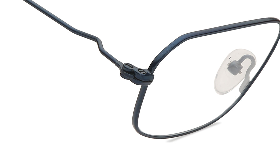 Blue Rectangle Rimmed Eyeglasses (FT1258MFM3MBLV|52)