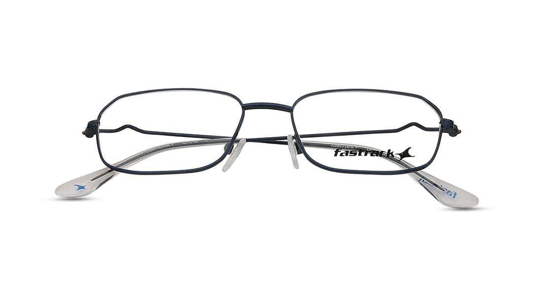 Blue Rectangle Rimmed Eyeglasses (FT1258MFM3MBLV|52)