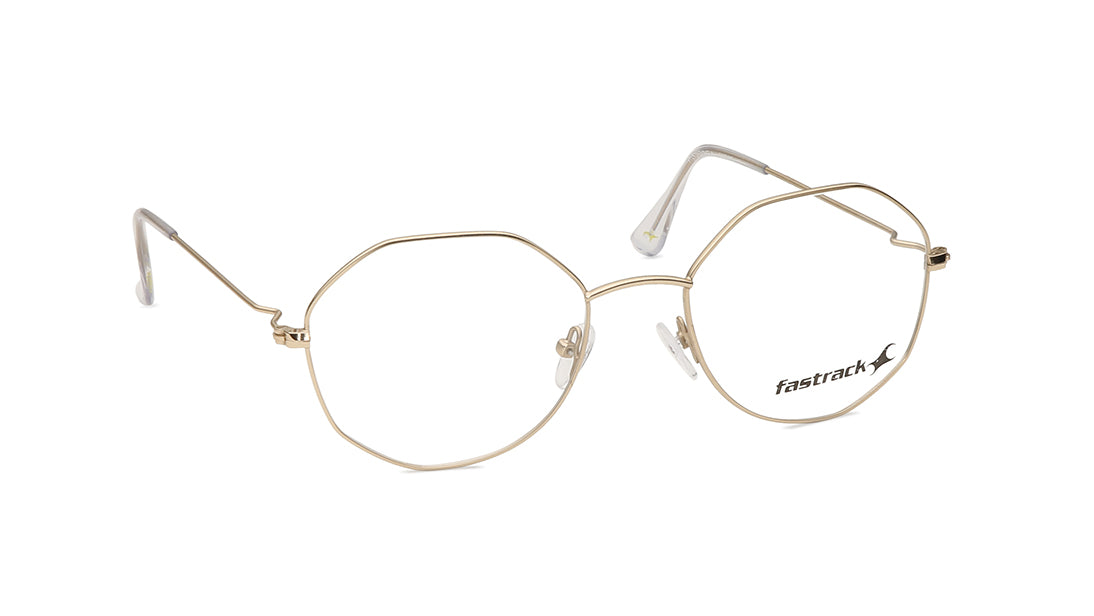 Gold Square Rimmed Eyeglasses (FT1261WFM1MGLV|54)