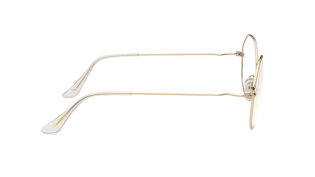 Gold Square Rimmed Eyeglasses (FT1261WFM1MGLV|54)