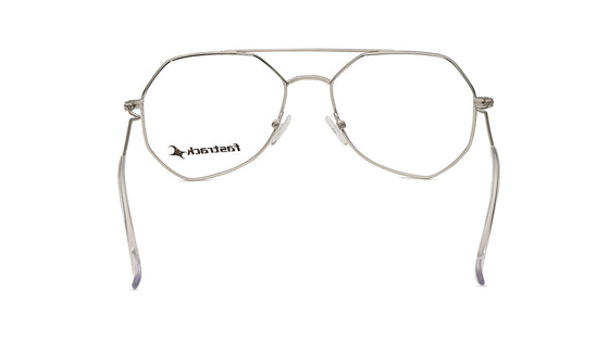 Silver Geometric Rimmed Eyeglasses