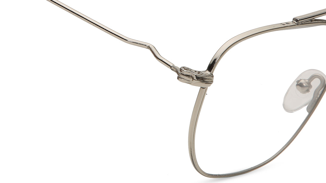 Silver Square Rimmed Eyeglasses (FT1271MFM2MSLV|52)