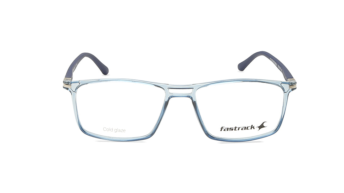 Blue Rectangle Unisex Eyeglasses (FT1275UFP2MBUV|52)