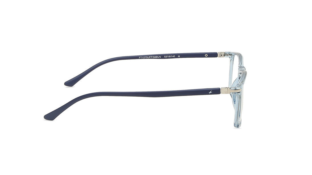 Blue Rectangle Unisex Eyeglasses (FT1275UFP2MBUV|52)