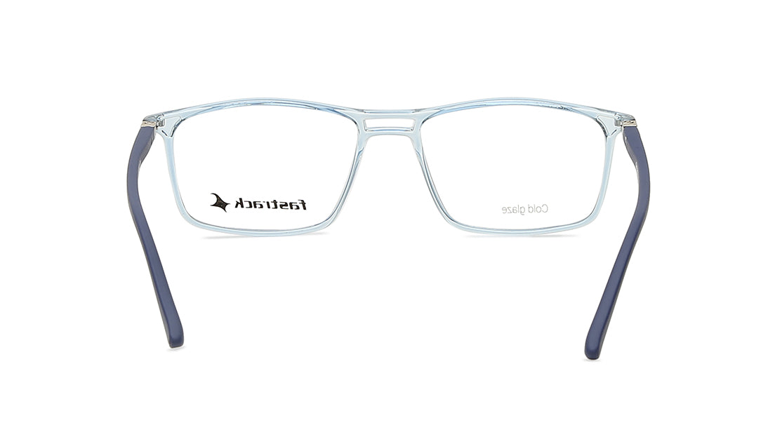 Blue Rectangle Unisex Eyeglasses (FT1275UFP2MBUV|52)