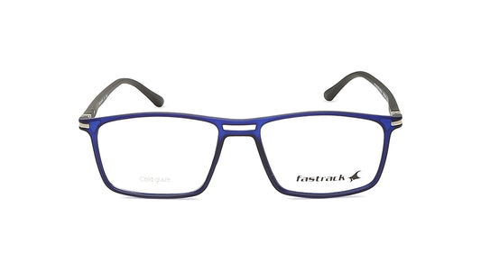 Blue Rectangle Unisex Eyeglasses (FT1275UFP4MBUV|52)
