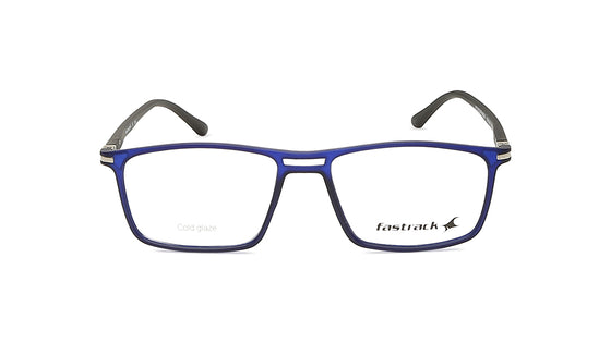 Blue Rectangle Unisex Eyeglasses (FT1275UFP4MBUV|52)