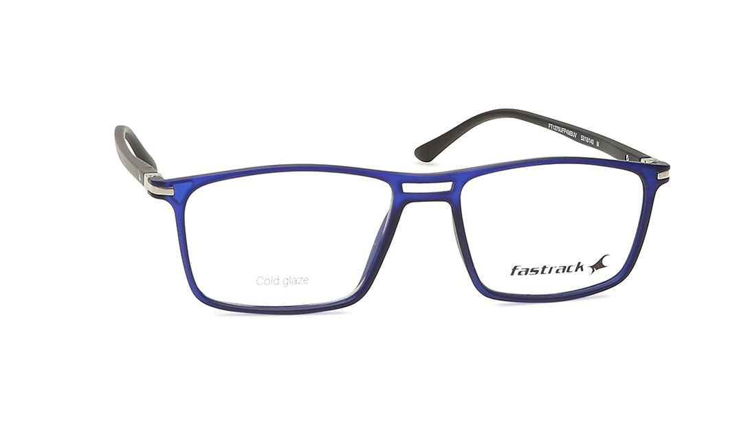 Blue Rectangle Unisex Eyeglasses (FT1275UFP4MBUV|52)