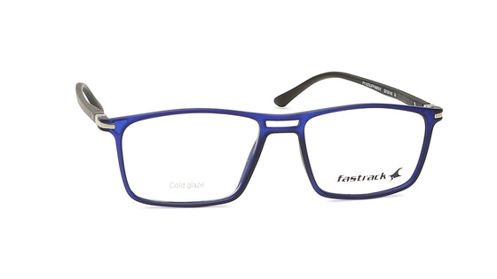 Blue Rectangle Unisex Eyeglasses (FT1275UFP4MBUV|52)