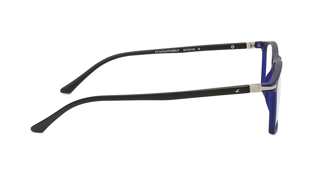 Blue Rectangle Unisex Eyeglasses (FT1275UFP4MBUV|52)