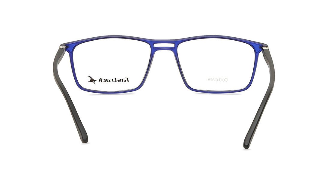 Blue Rectangle Unisex Eyeglasses (FT1275UFP4MBUV|52)