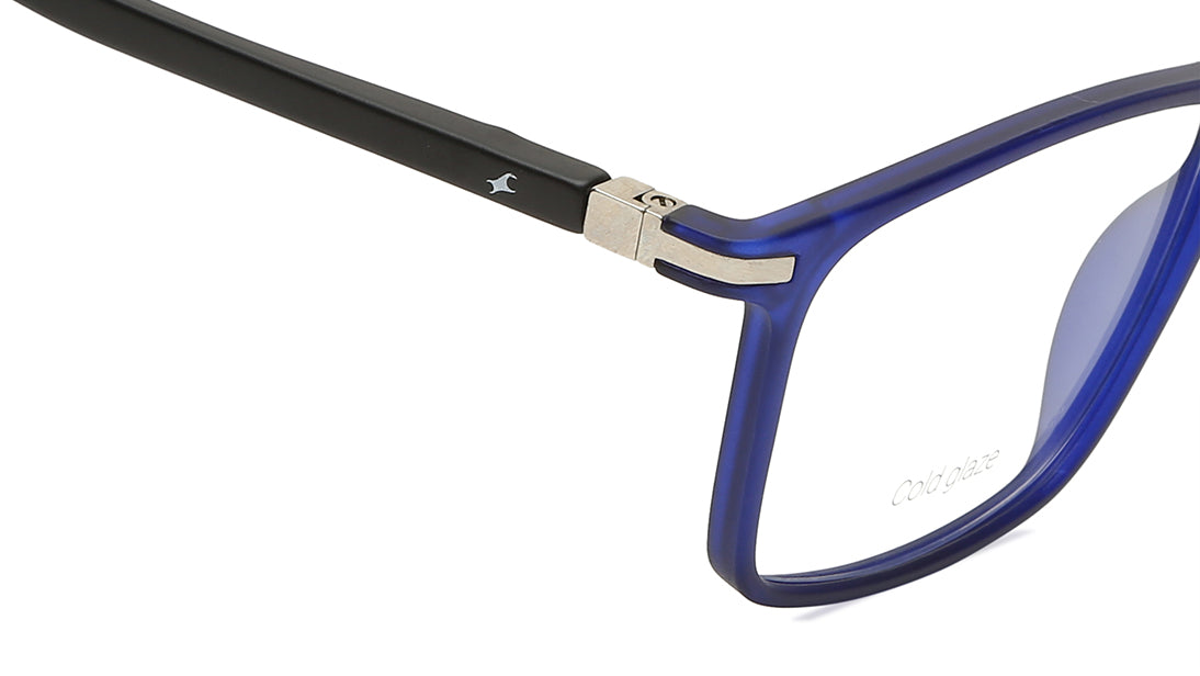 Blue Rectangle Unisex Eyeglasses (FT1275UFP4MBUV|52)