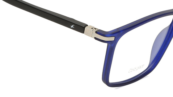 Blue Rectangle Unisex Eyeglasses (FT1275UFP4MBUV|52)