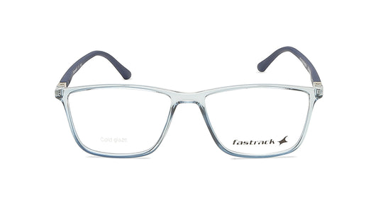 Blue Rectangle Unisex Eyeglasses (FT1276UFP4MBUV|50)
