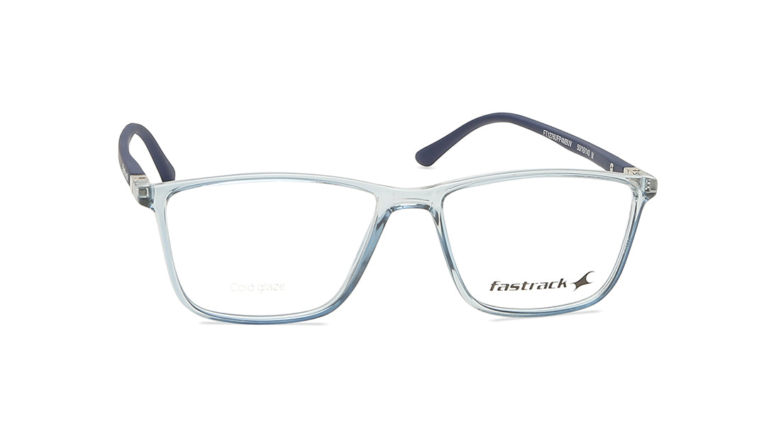 Blue Rectangle Unisex Eyeglasses (FT1276UFP4MBUV|50)