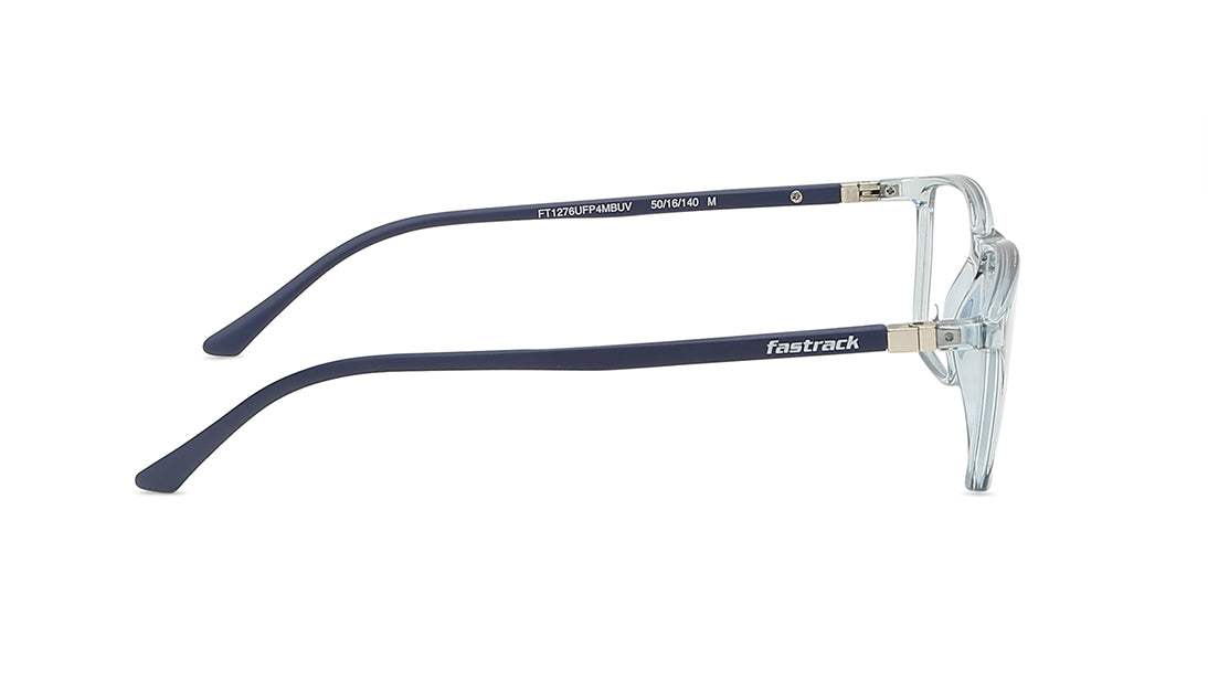 Blue Rectangle Unisex Eyeglasses (FT1276UFP4MBUV|50)