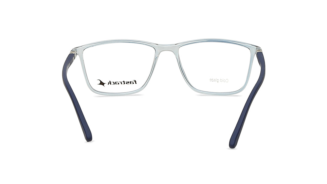 Blue Rectangle Unisex Eyeglasses (FT1276UFP4MBUV|50)