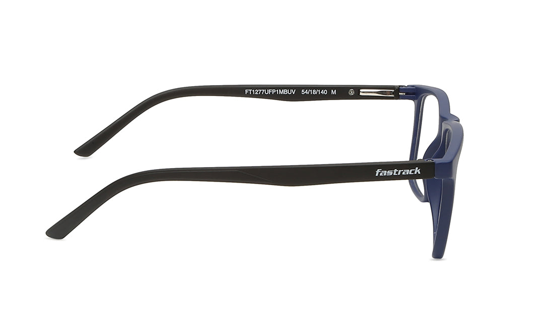 Blue Rectangle Unisex Eyeglasses (FT1277UFP1MBUV|54)