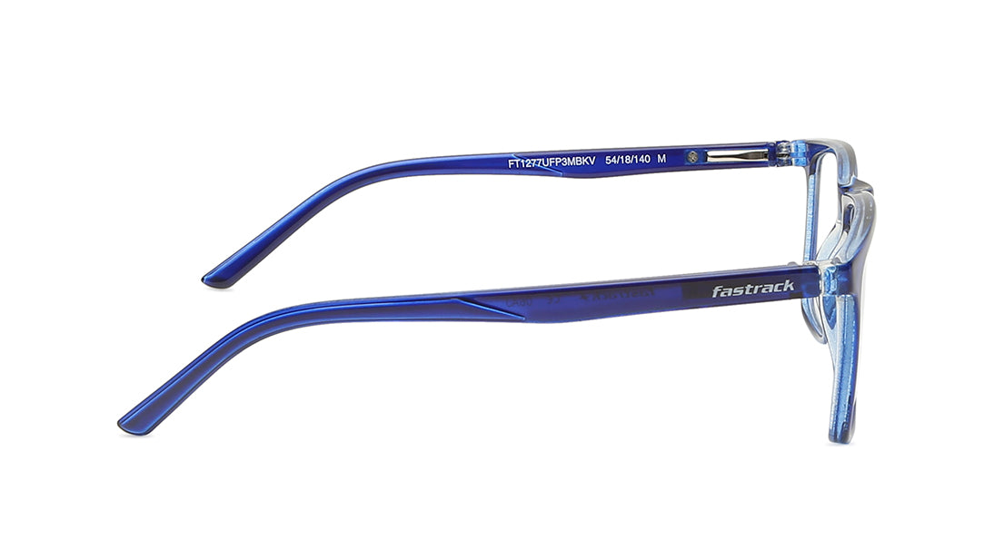 Blue Rectangle Unisex Eyeglasses (FT1277UFP3MBKV|54)