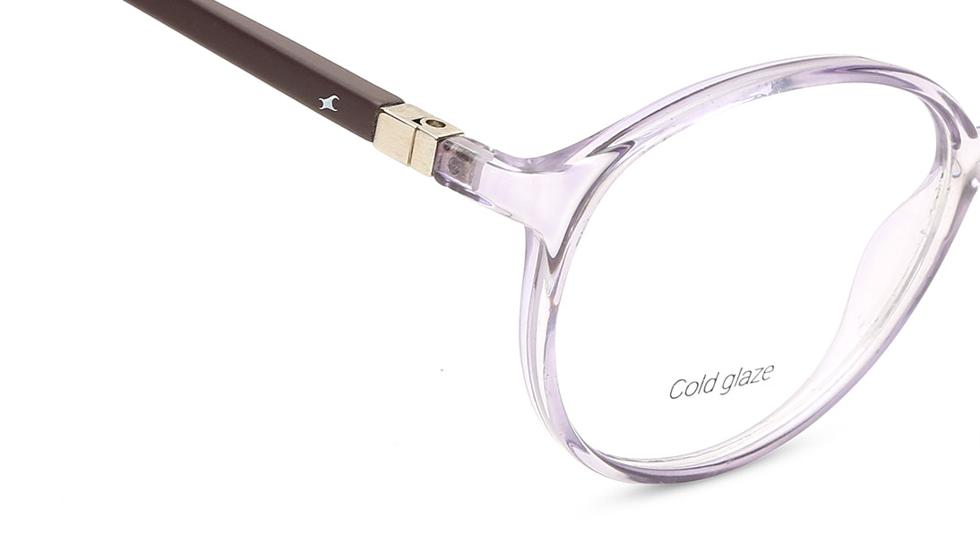 Purple Round Unisex Eyeglasses (FT1282UFP2MPRV|50)
