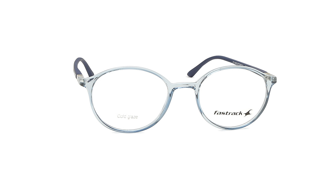 Blue Round Unisex Eyeglasses (FT1282UFP3MBUV|50)