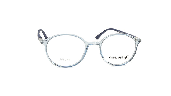 Blue Round Unisex Eyeglasses (FT1282UFP3MBUV|50)