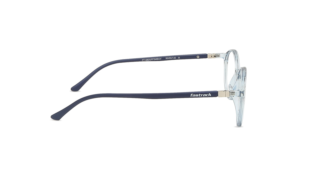Blue Round Unisex Eyeglasses (FT1282UFP3MBUV|50)