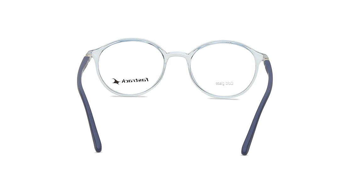 Blue Round Unisex Eyeglasses (FT1282UFP3MBUV|50)