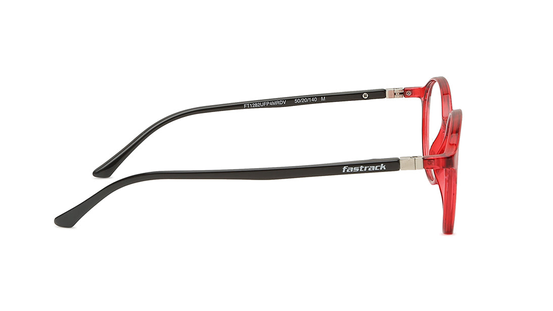 Red Round Unisex Eyeglasses (FT1282UFP4MRDV|50)
