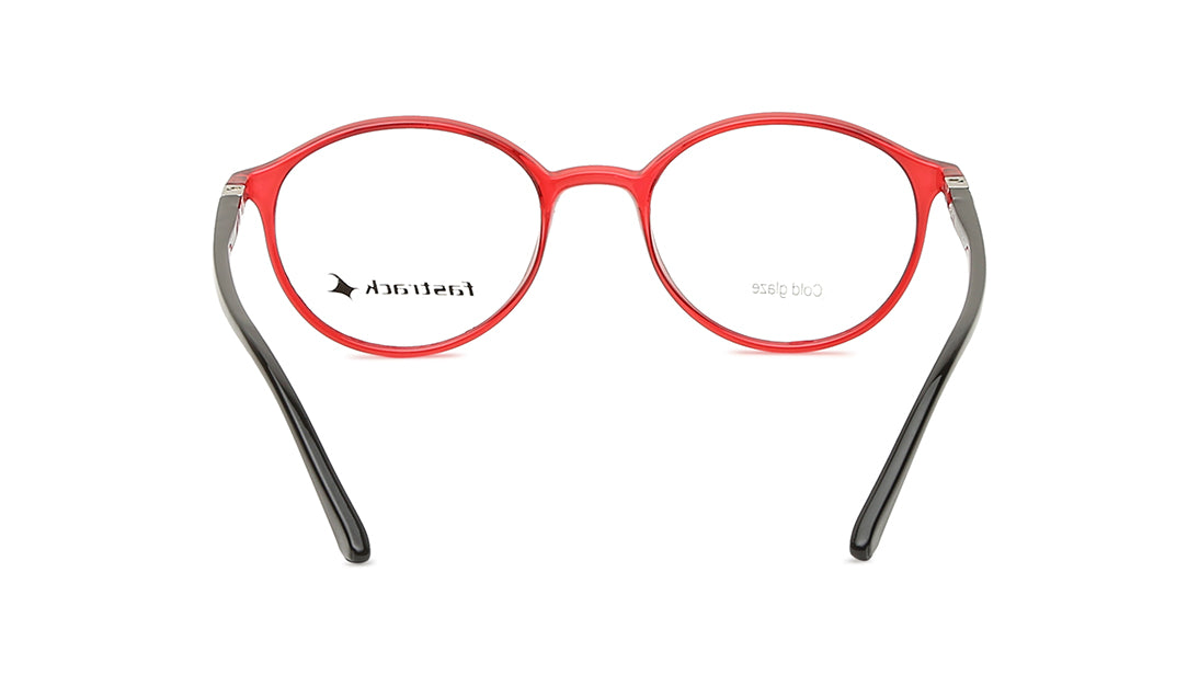 Red Round Unisex Eyeglasses (FT1282UFP4MRDV|50)