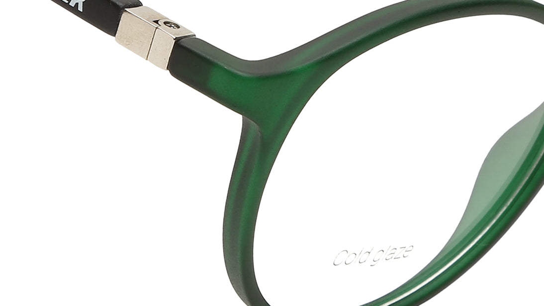 Green Round Unisex Eyeglasses (FT1282UFP6MOLV|50)