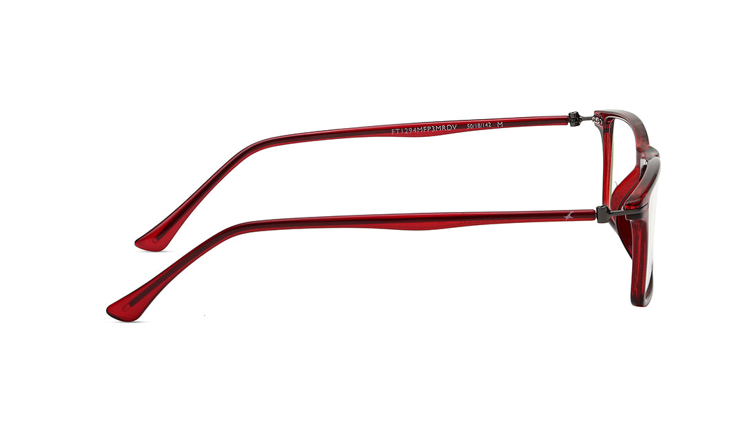 Red Rectangle Men Eyeglasses ( FT1294MFP3MRDV|54)