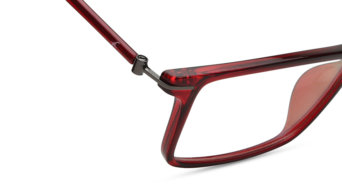 Red Rectangle Men Eyeglasses ( FT1294MFP3MRDV|54)