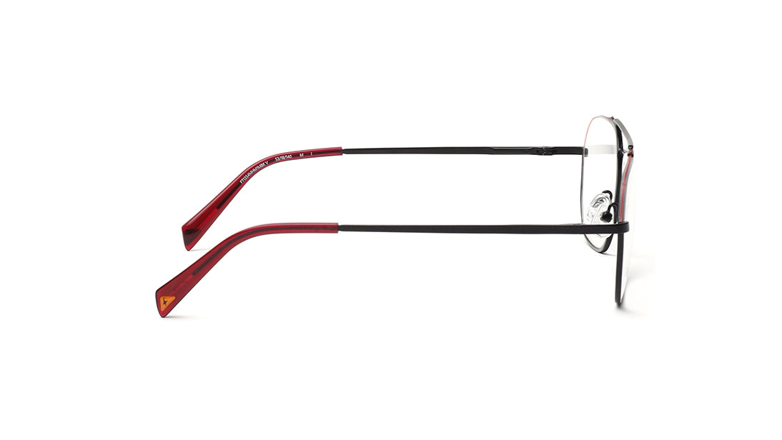 Black Semi-Rimmed Unisex Eyeglasses (FT1354MHM1MBKV|53)