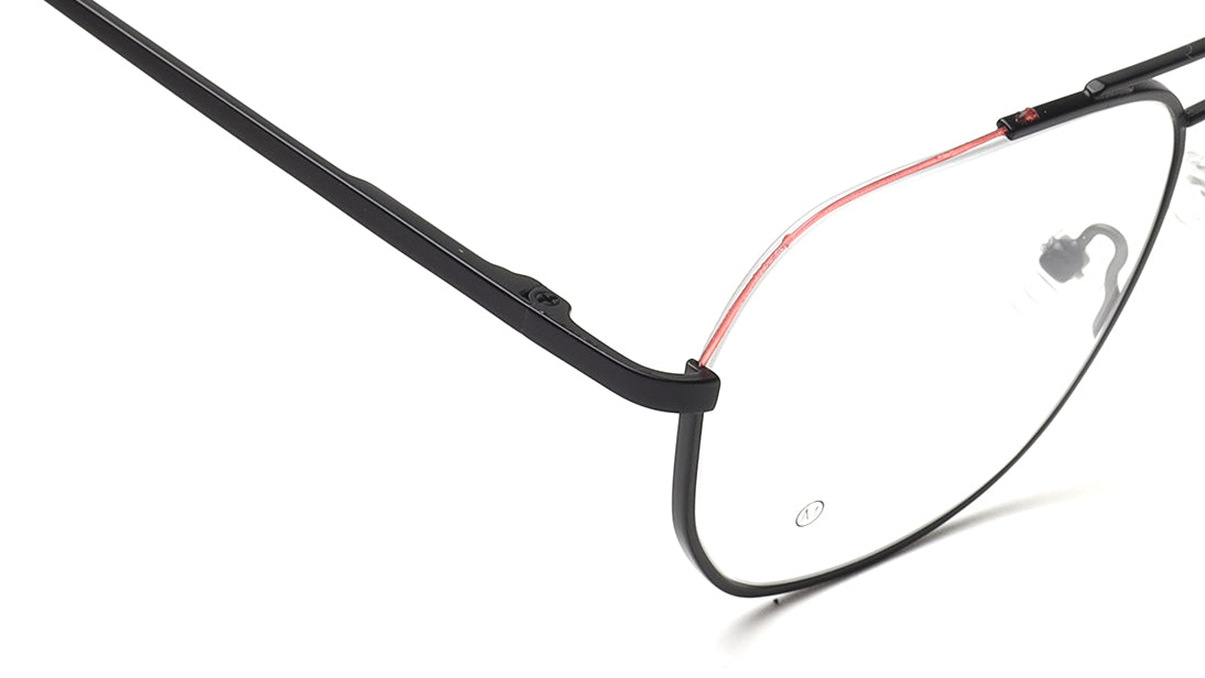 Black Semi-Rimmed Unisex Eyeglasses (FT1354MHM1MBKV|53)