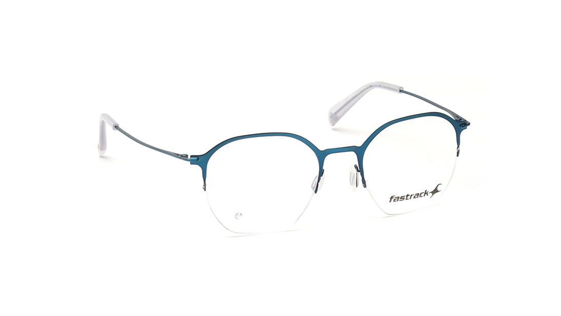 Blue Semi-Rimmed Unisex Eyeglasses (FT1358UHM2MBUV|53)