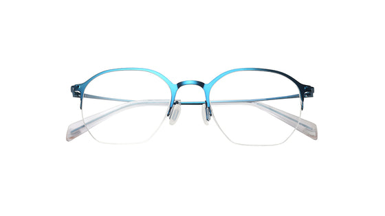 Blue Semi-Rimmed Unisex Eyeglasses (FT1358UHM2MBUV|53)