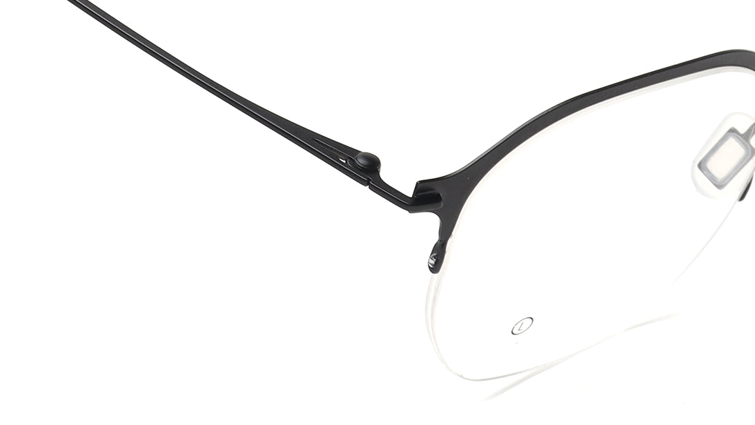 Black Semi-Rimmed Unisex Eyeglasses (FT1358UHM3LBKV|53)