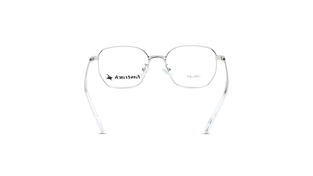 Silver Square Unisex Eyeglasses ( FT1376UFM2MSLV|53)