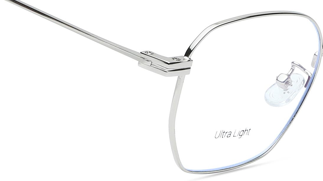 Silver Square Unisex Eyeglasses ( FT1376UFM2MSLV|53)